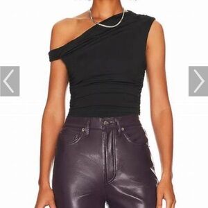 Elegant Black One-Shoulder Top